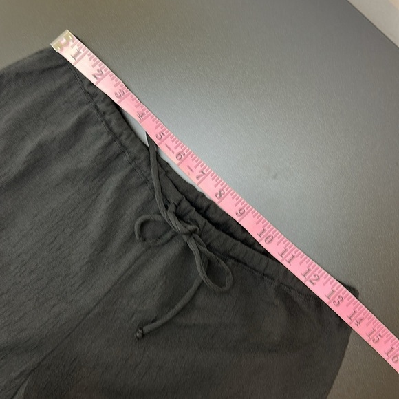 Portocruz Black Gauzy Stretch Drawstring Waist Wide Leg Cover Up Pants Beachy L - Picture 10 of 14